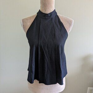 New J.O.A. Halter Navy Top